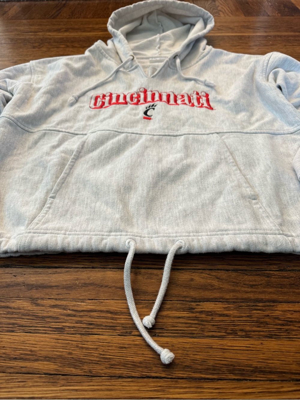 University Of Cincinnati Bearcats Embroidered Hoodie - Reverse Weave. View 4